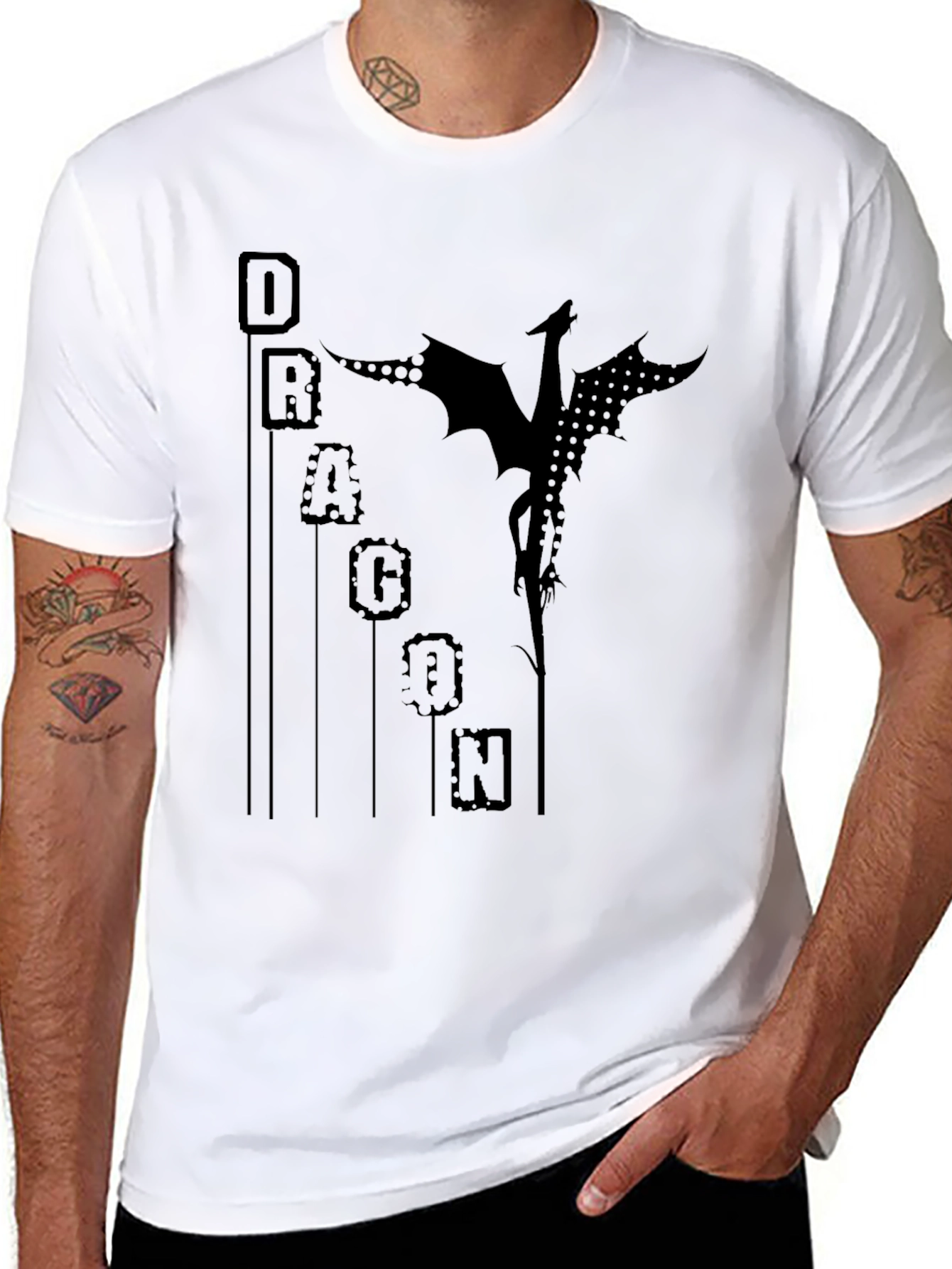 Dragon Graphic T-Shirt - Black