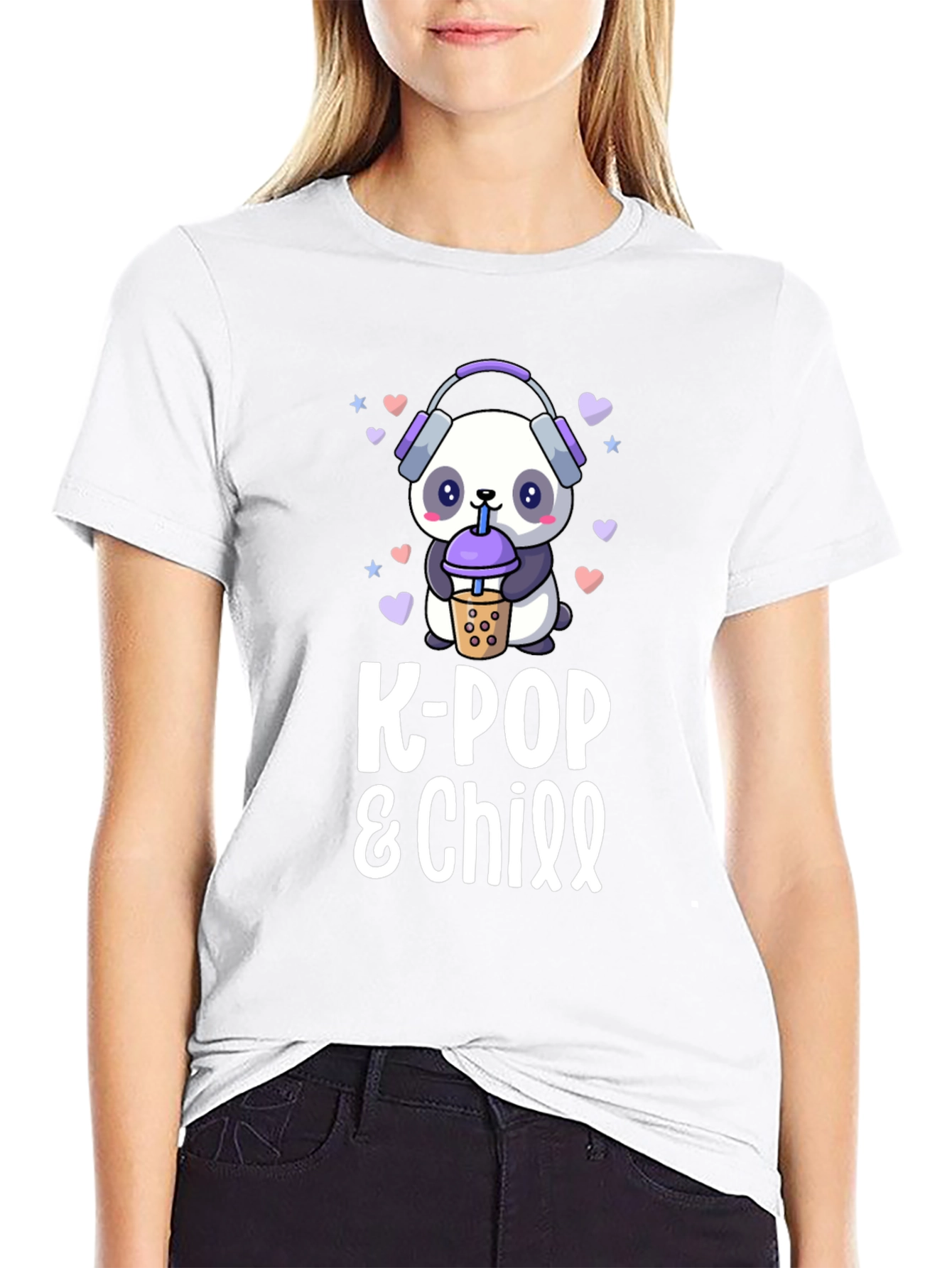 K-Pop & Chill Panda T-Shirt