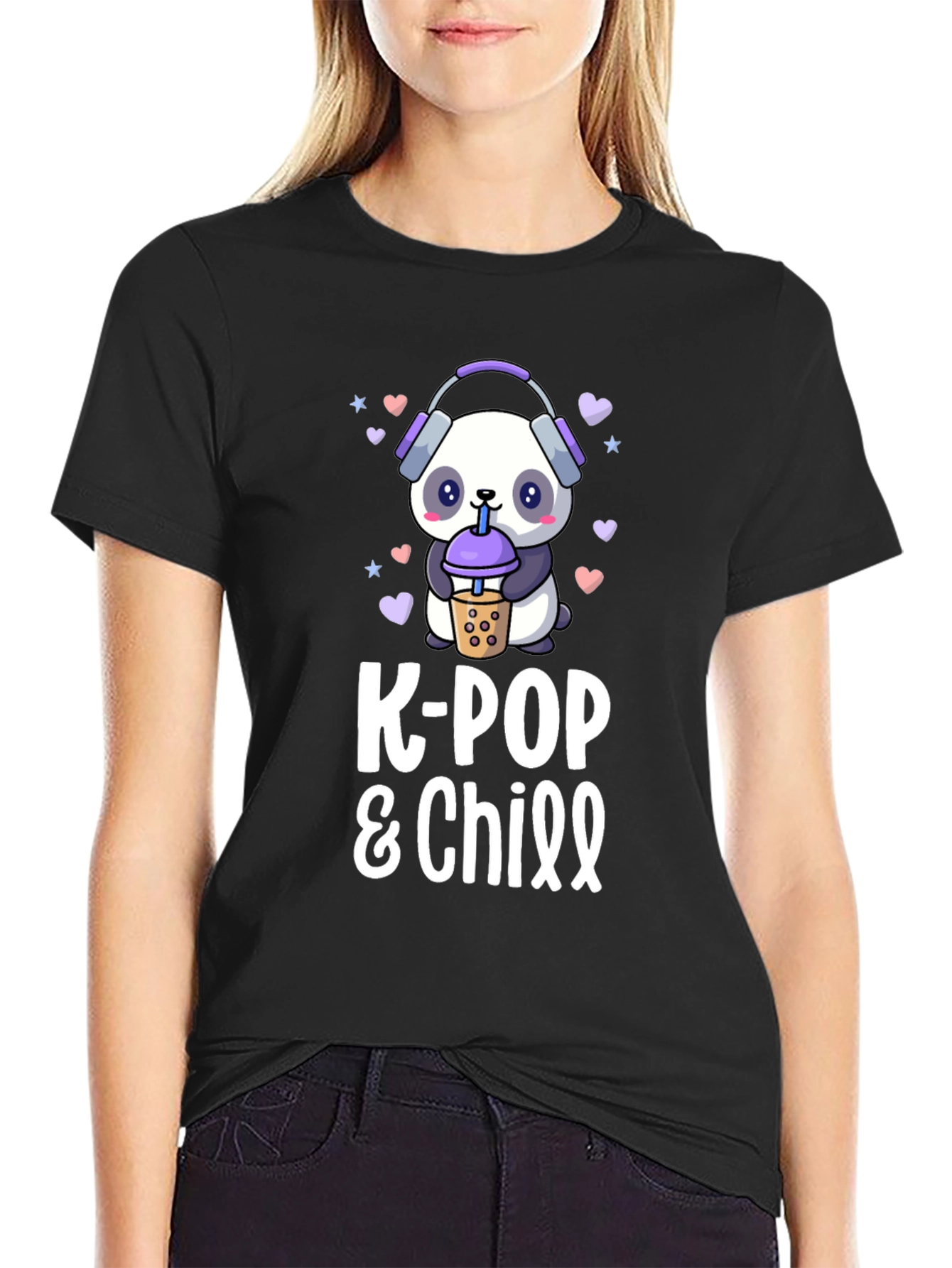 K-Pop & Chill Panda T-Shirt