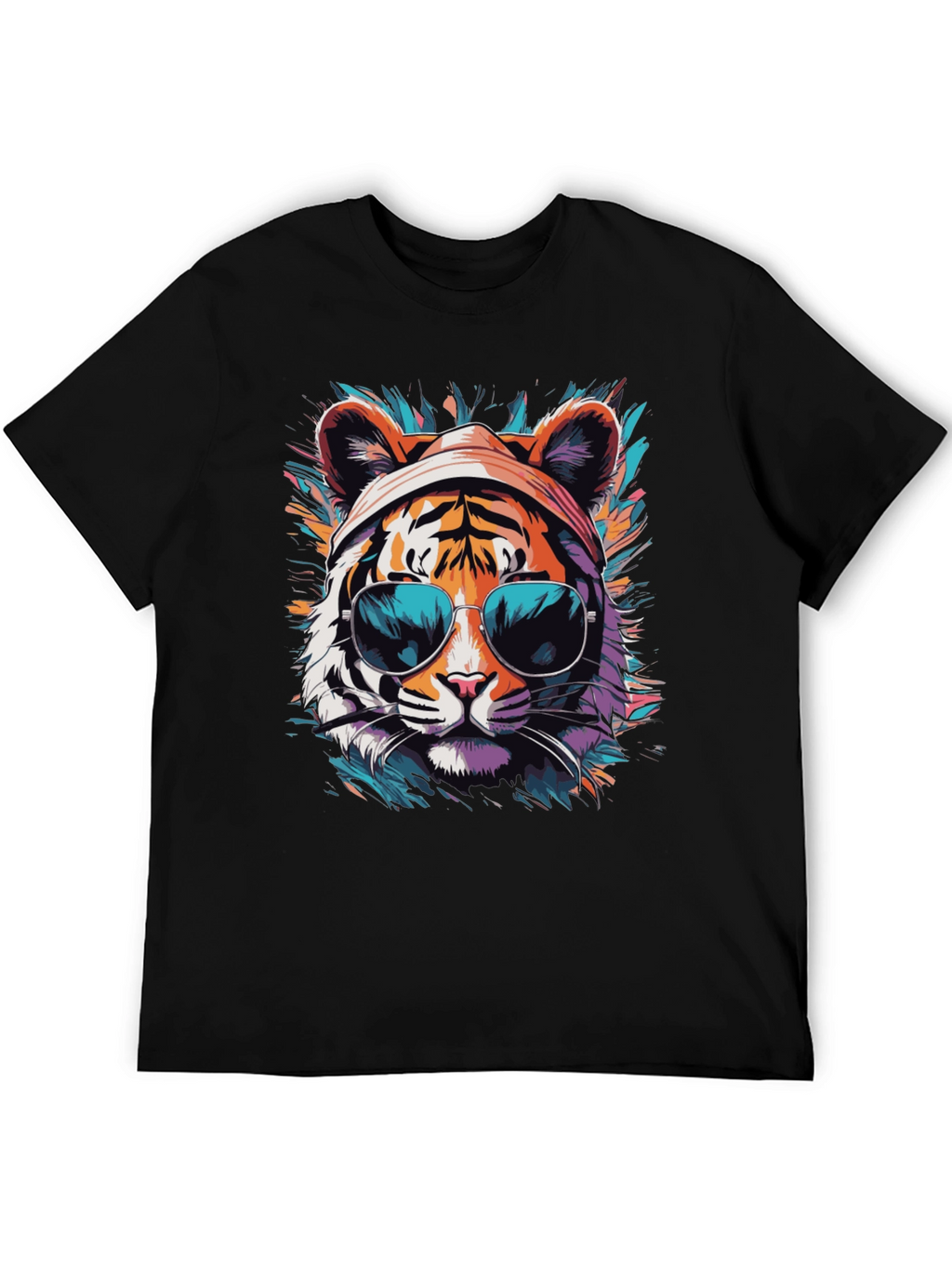 Cool Tiger Graphic Tee - Unisex Black T-Shirt