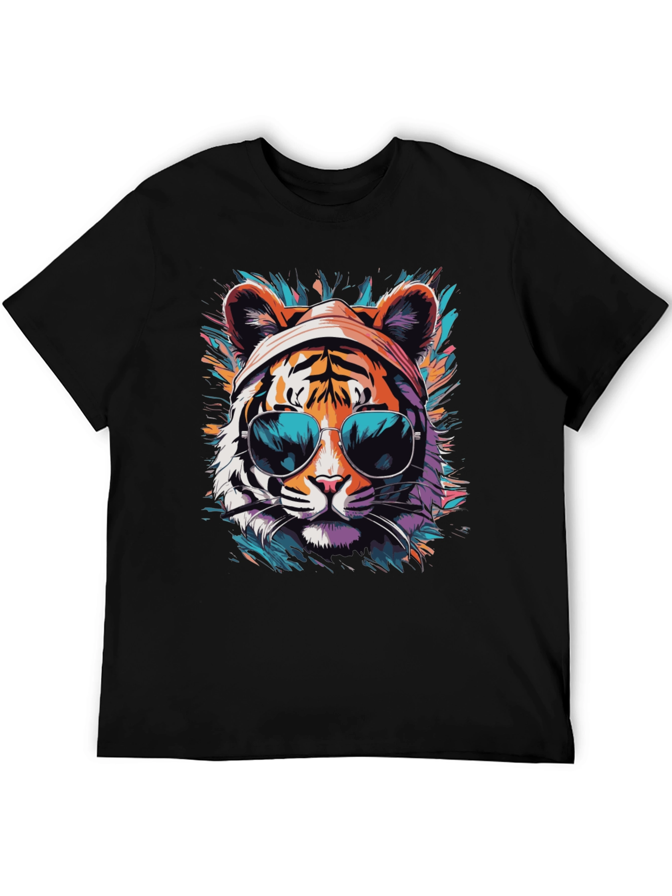 Cool Tiger Graphic Tee - Unisex Black T-Shirt