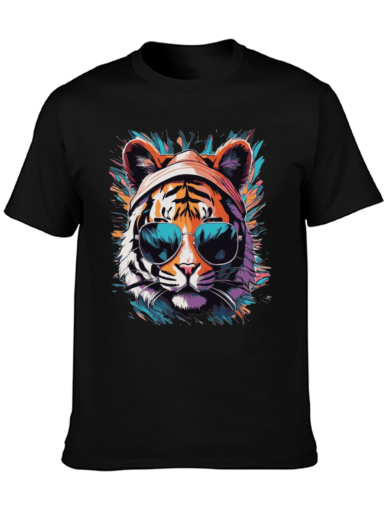 Cool Tiger Graphic Tee - Unisex Black T-Shirt