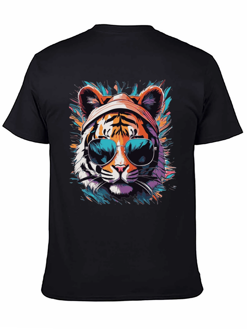 Cool Tiger Graphic Tee - Unisex Black T-Shirt