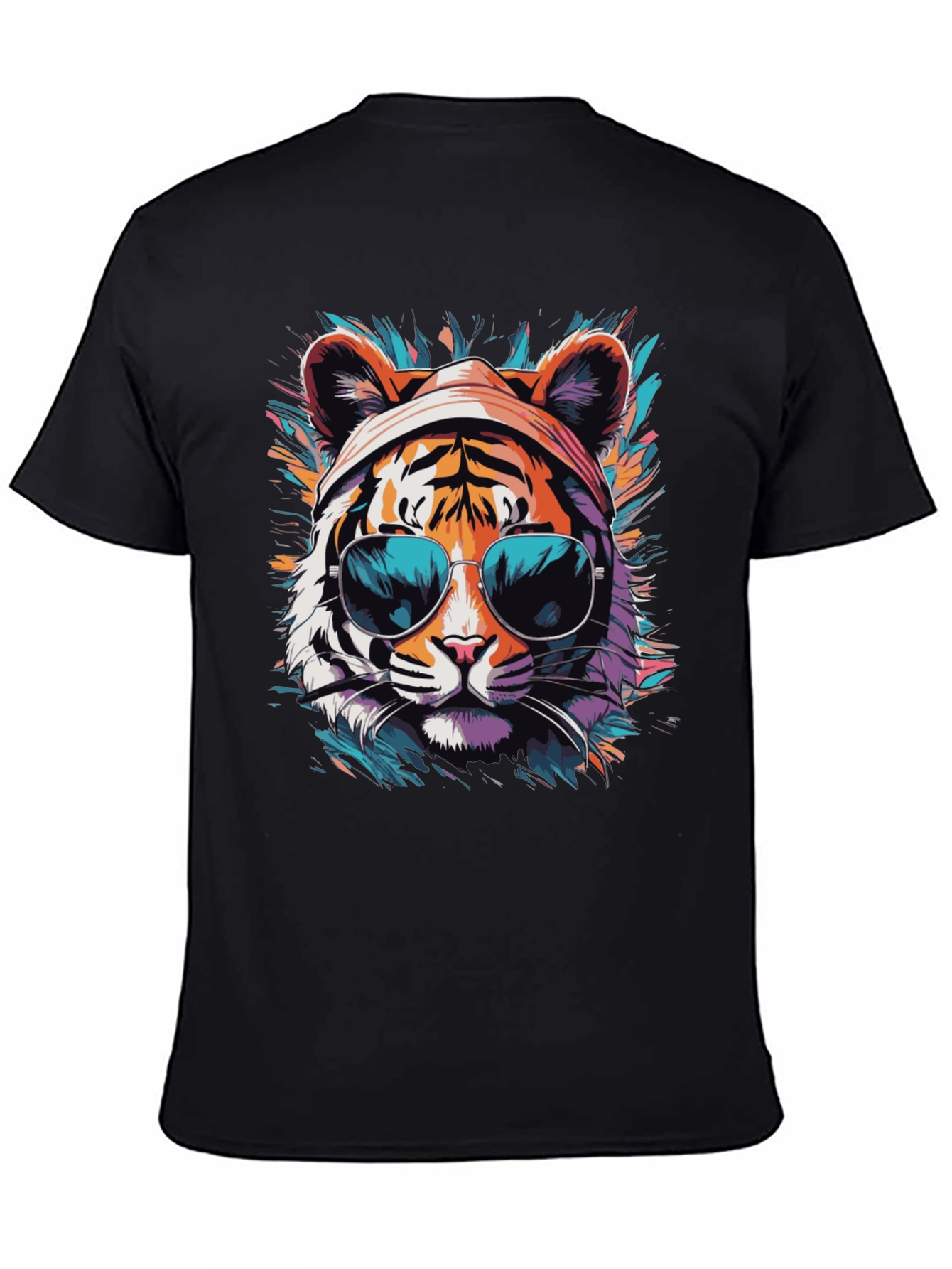 Cool Tiger Graphic Tee - Unisex Black T-Shirt