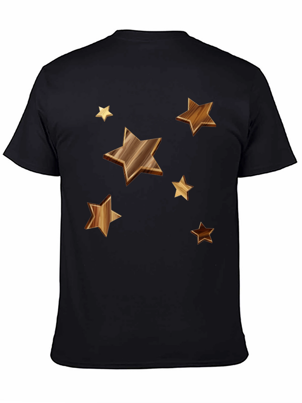 Starry Woodgrain Tee - Casual Cotton Comfort