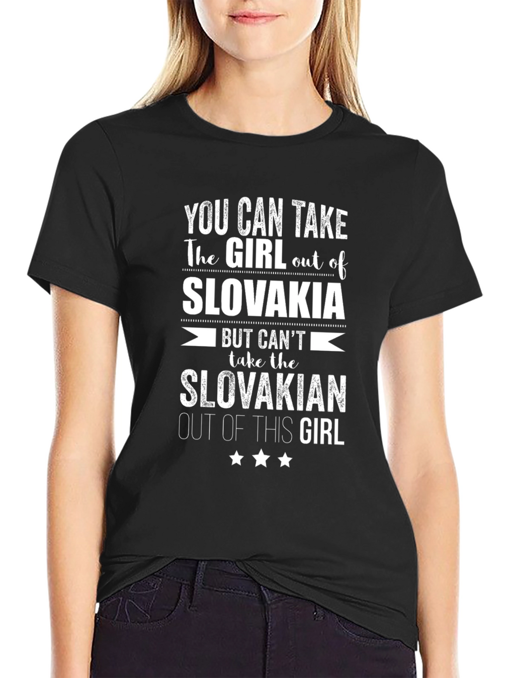 Slovakia Pride Graphic T-Shirt - Slovakian Girl