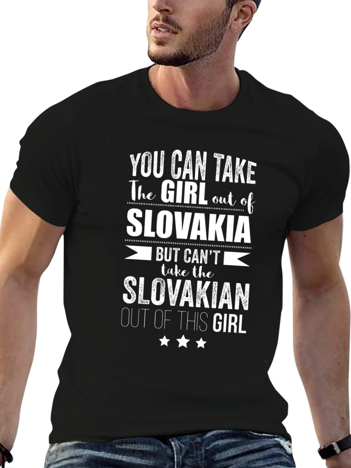 Slovakia Pride Graphic T-Shirt - Slovakian Girl