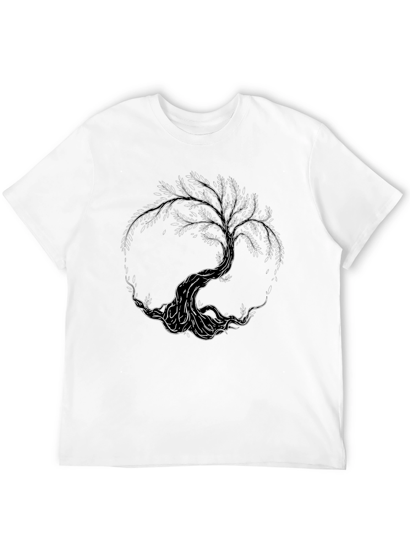 Mens Black Tree Graphic T-Shirt