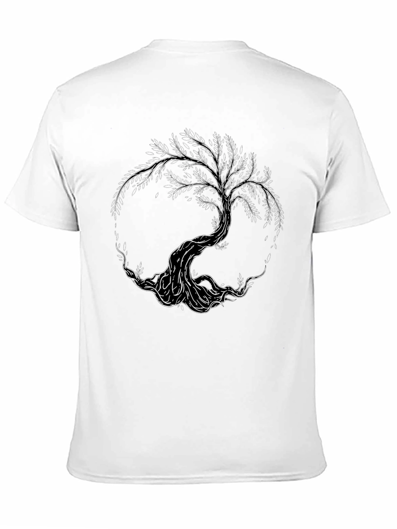 Mens Black Tree Graphic T-Shirt