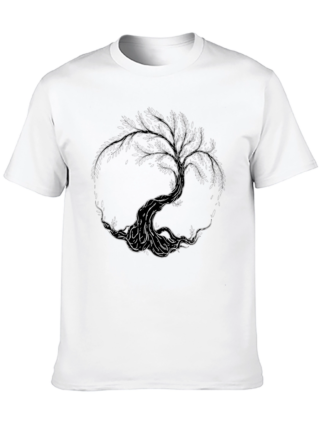 Mens Black Tree Graphic T-Shirt