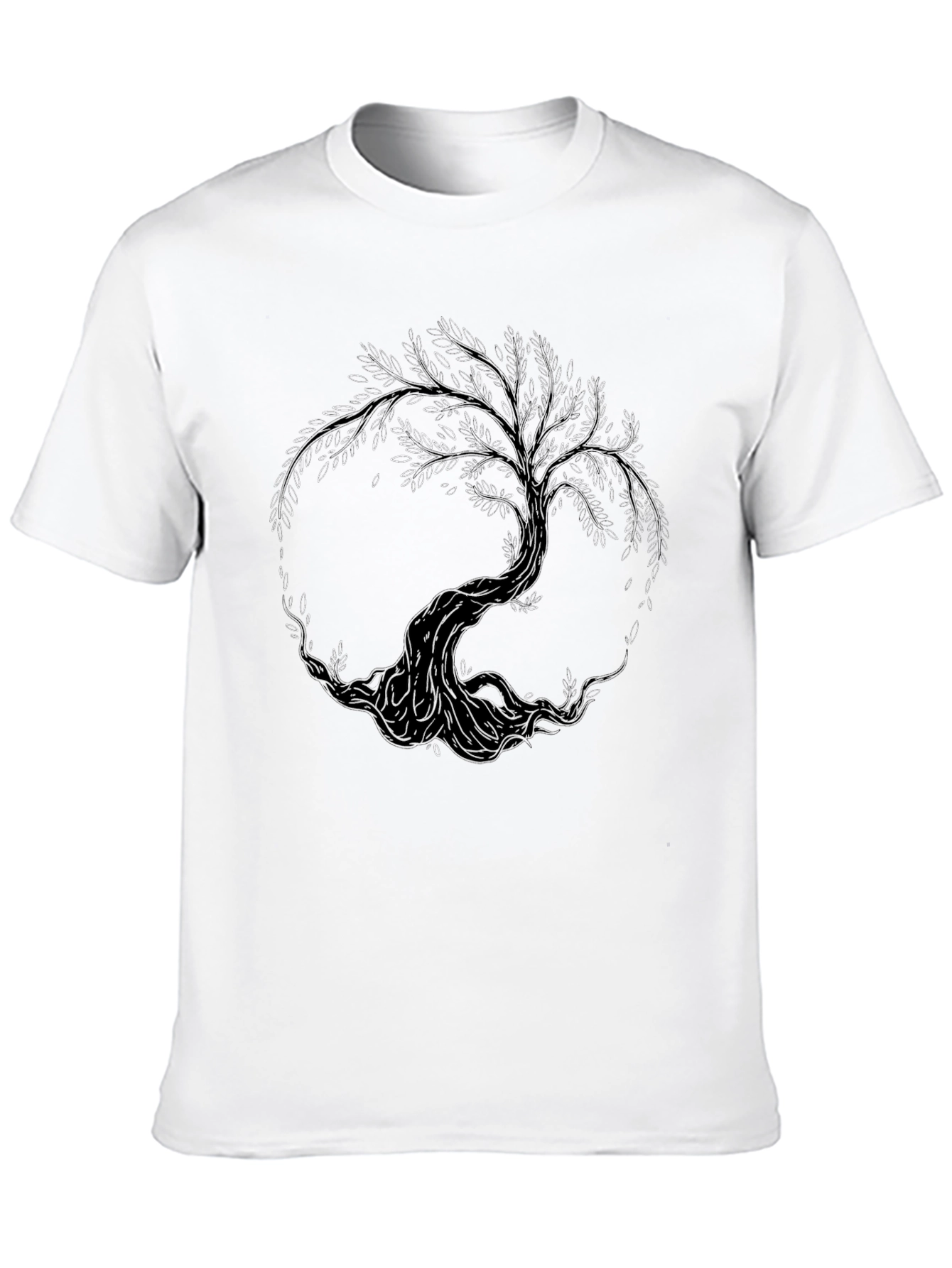 Mens Black Tree Graphic T-Shirt