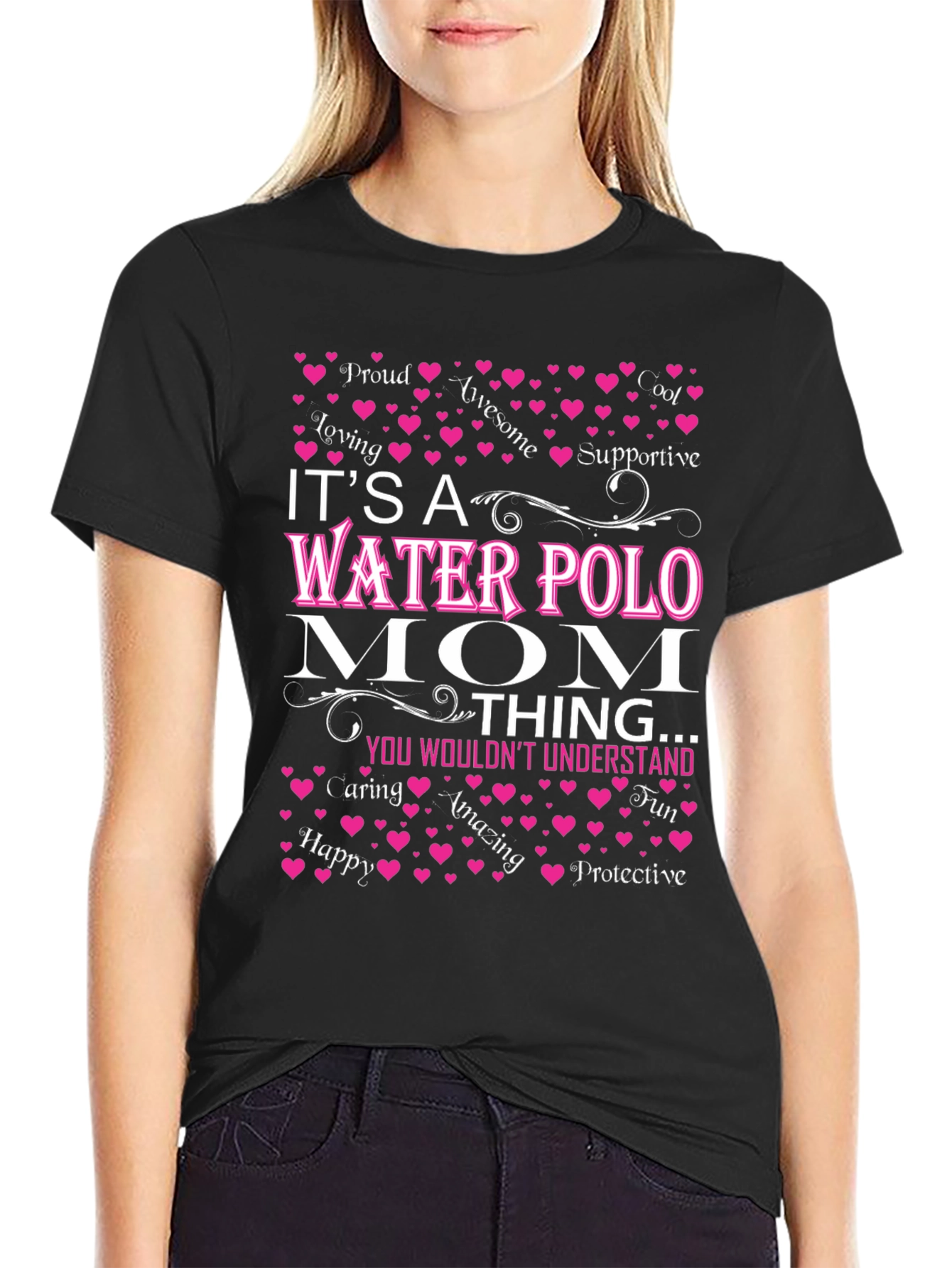 Water Polo Mom T-Shirt - Loving Awesome & Supportive