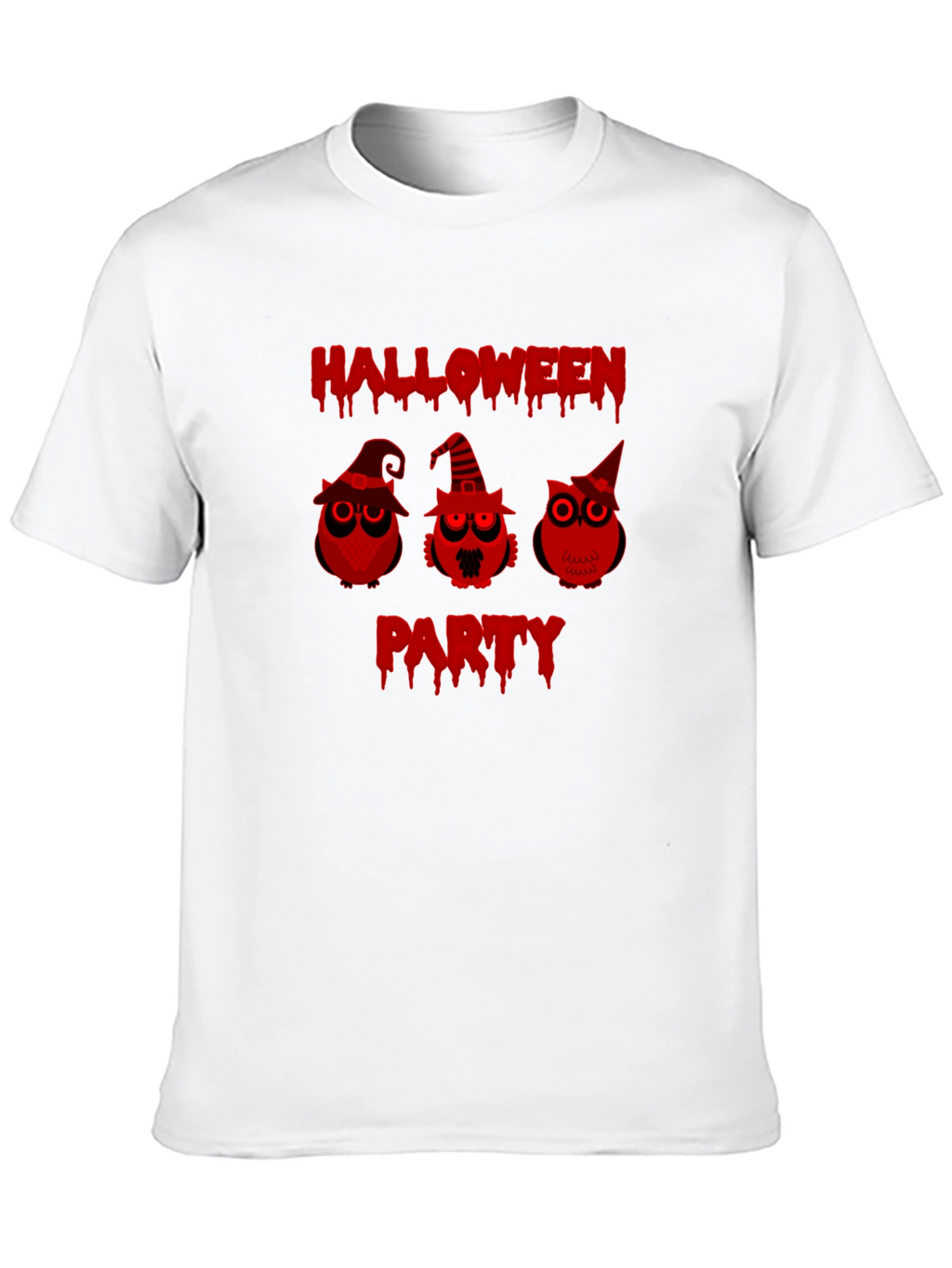 Halloween Party Owls Black T-Shirt
