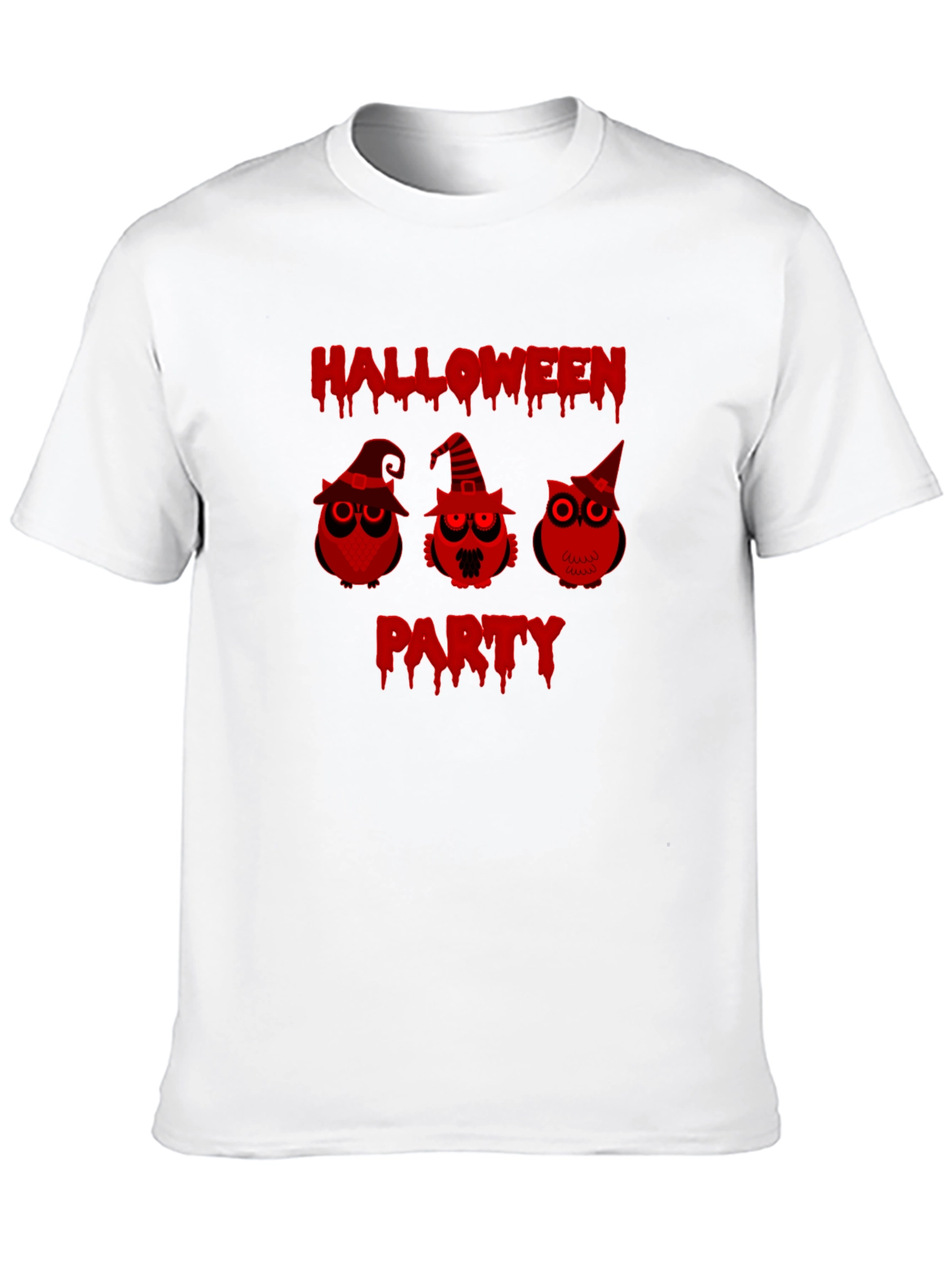 Halloween Party Owls Black T-Shirt