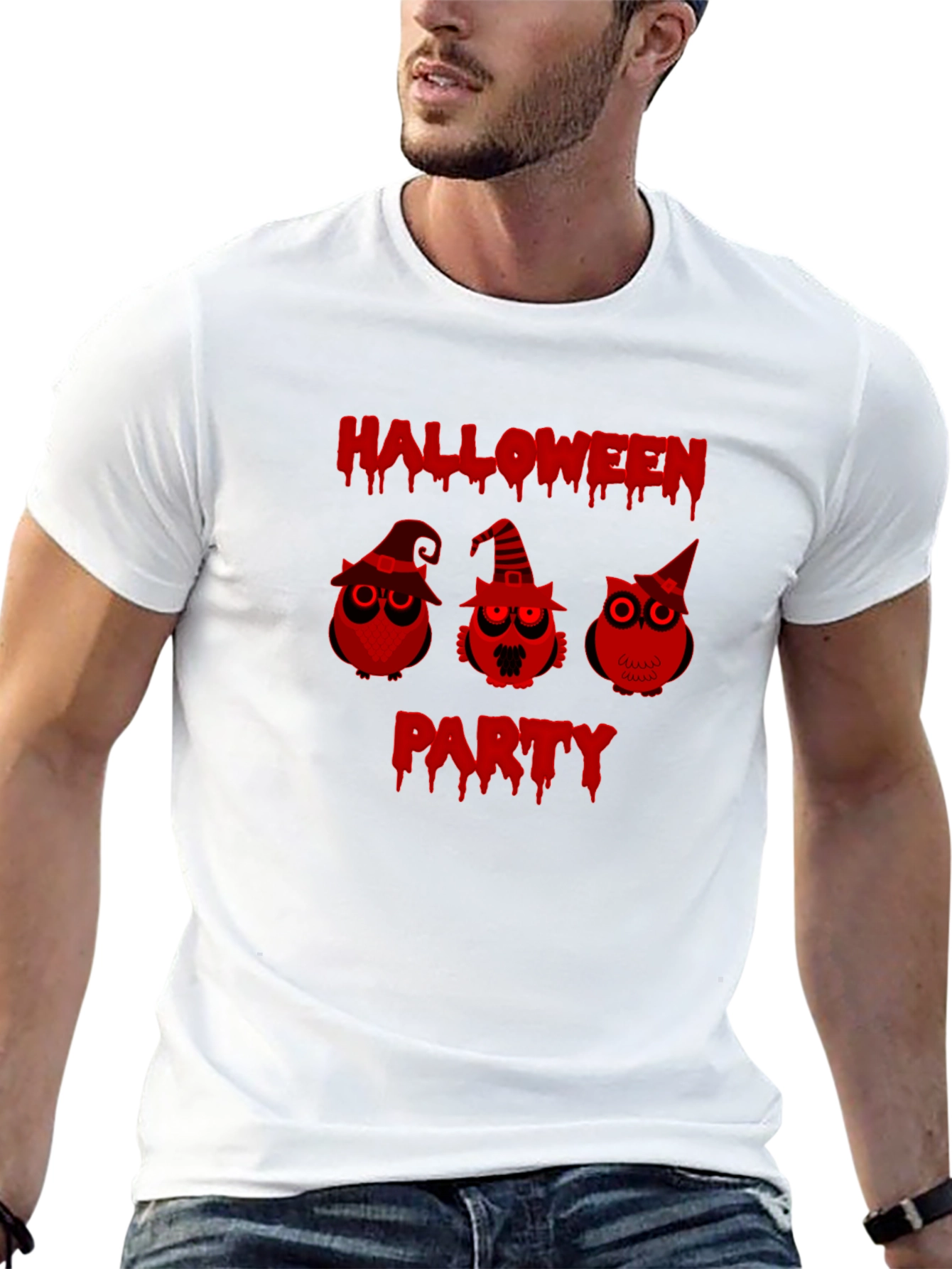 Halloween Party Owls Black T-Shirt