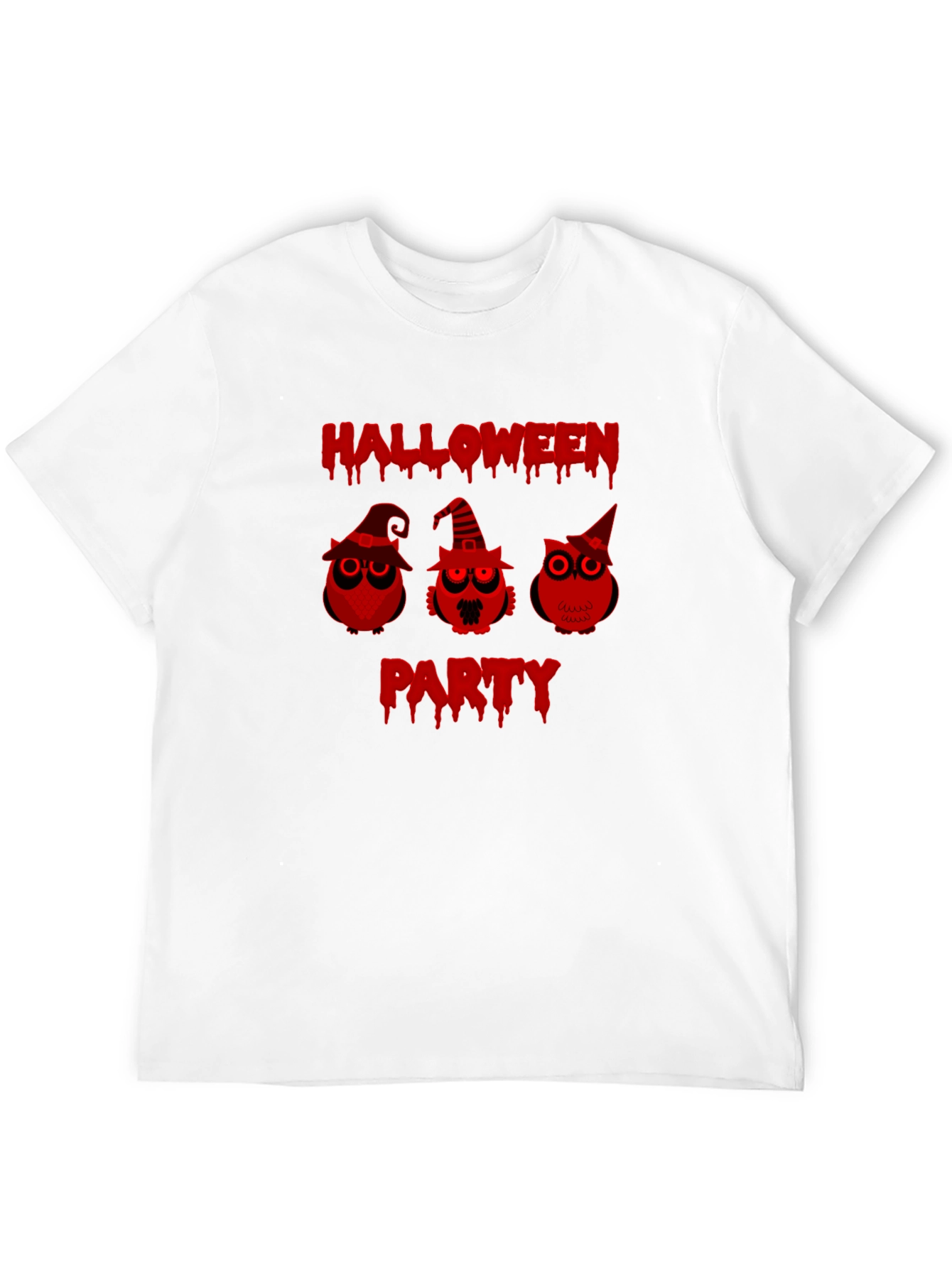 Halloween Party Owls Black T-Shirt