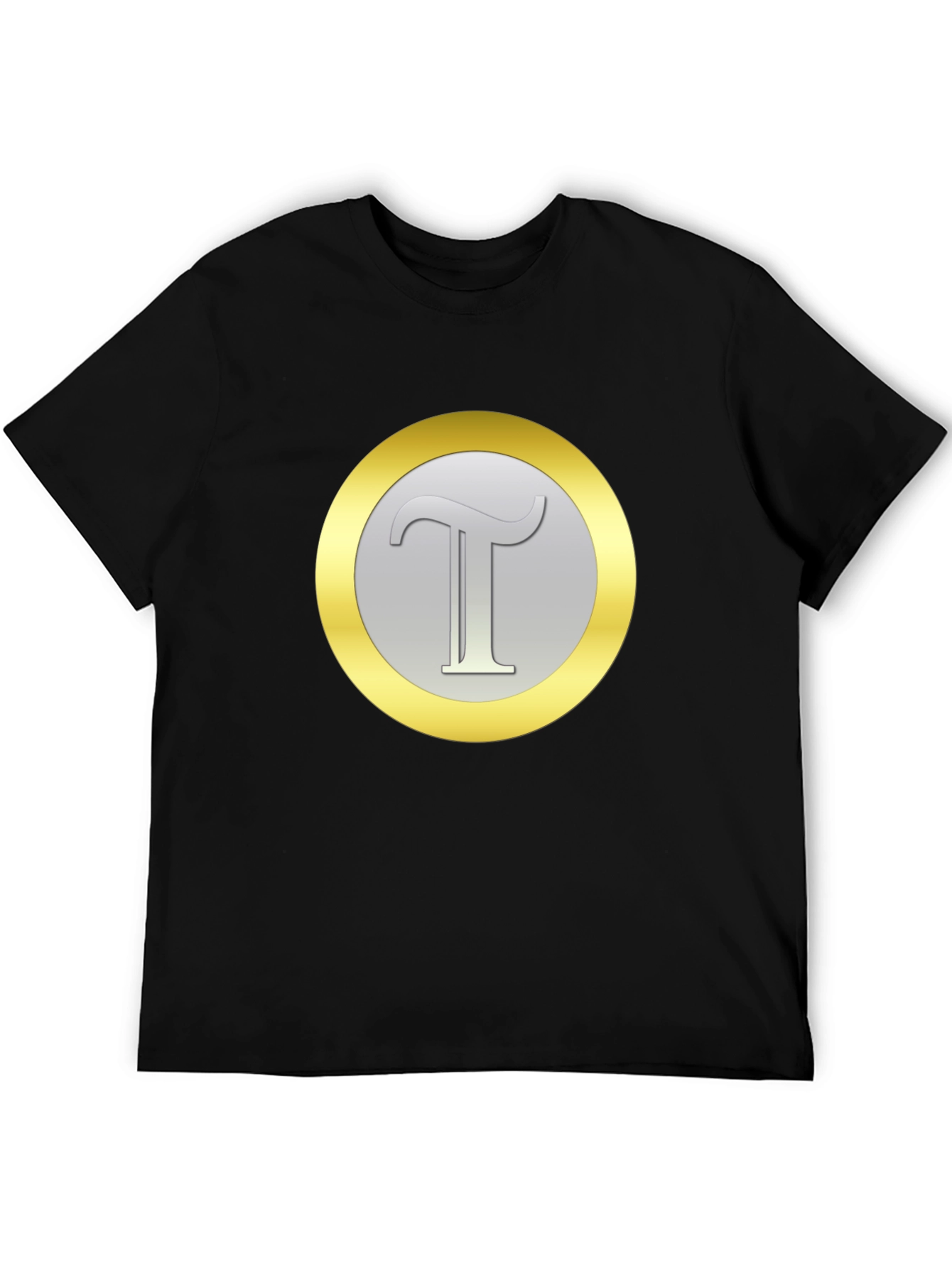 Letter T Graphic Tee - Classic Black Cotton