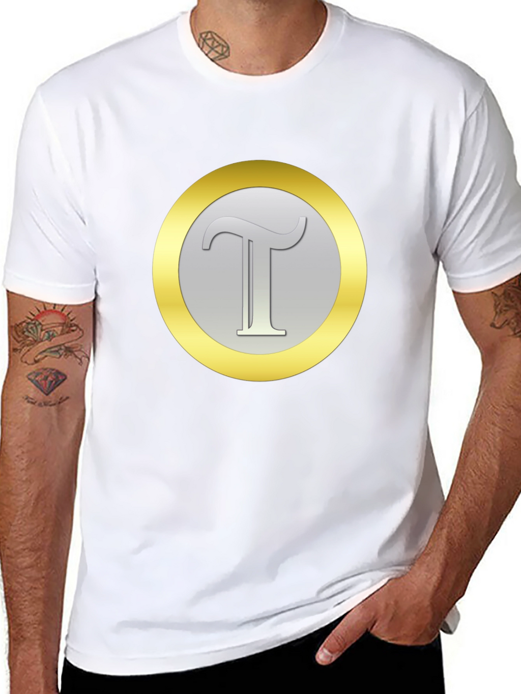 Letter T Graphic Tee - Classic Black Cotton