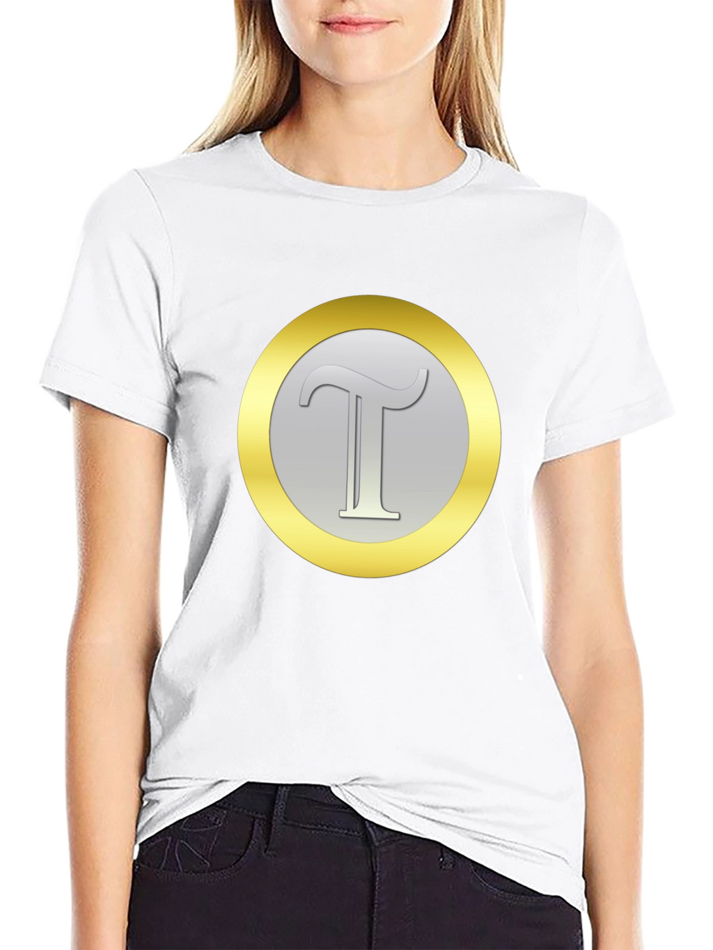 Letter T Graphic Tee - Classic Black Cotton