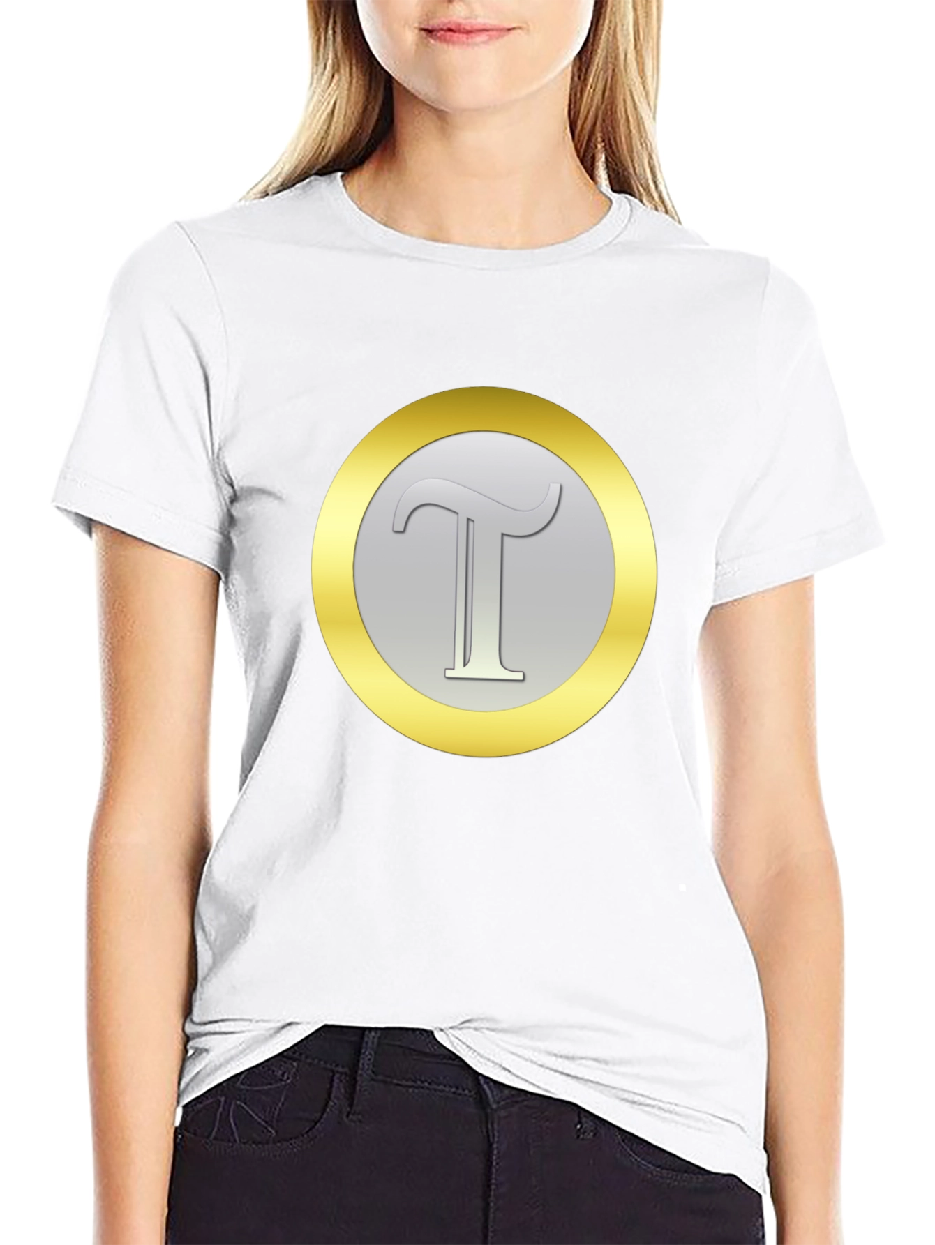 Letter T Graphic Tee - Classic Black Cotton