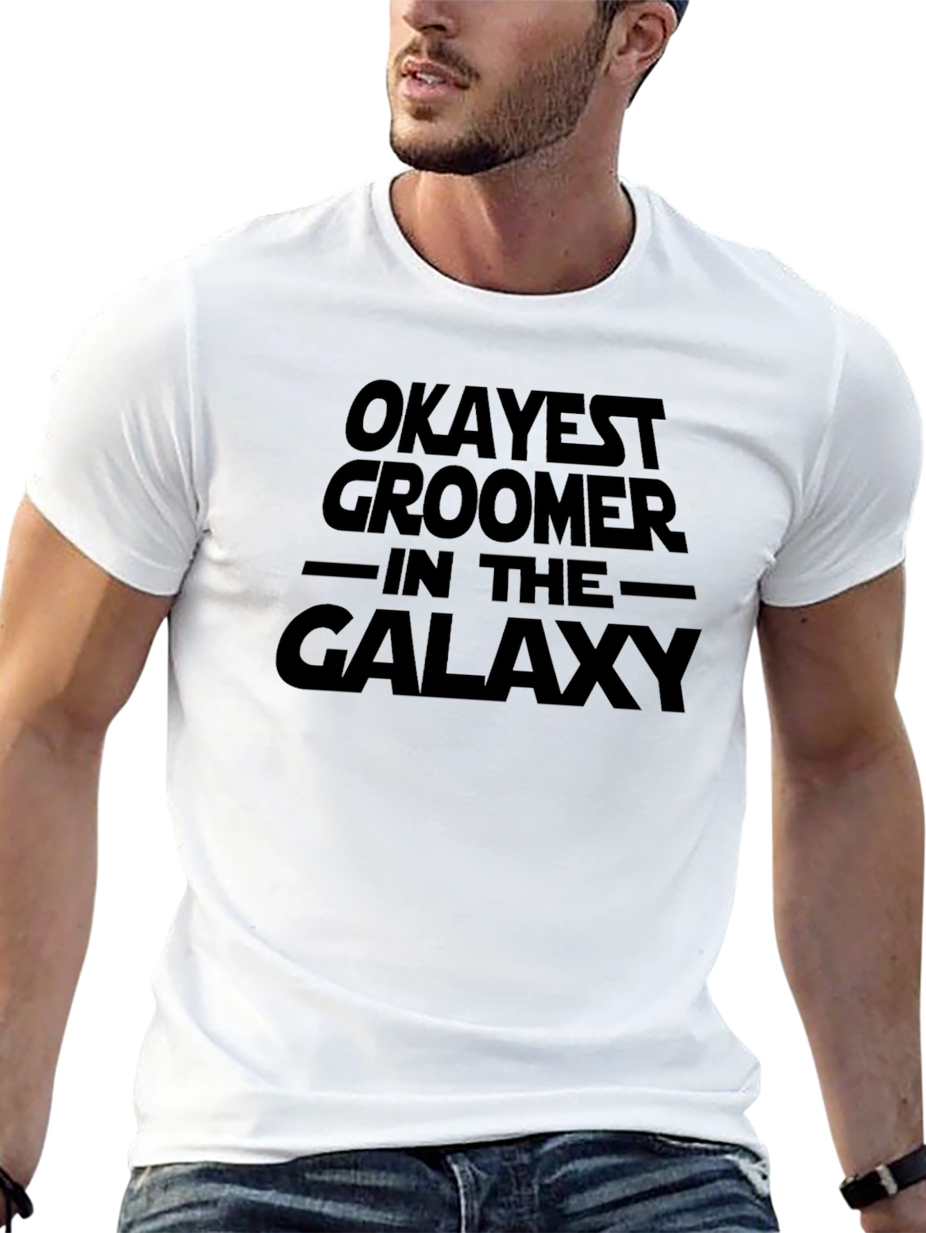 Okayest Groomer in the Galaxy Black T-Shirt