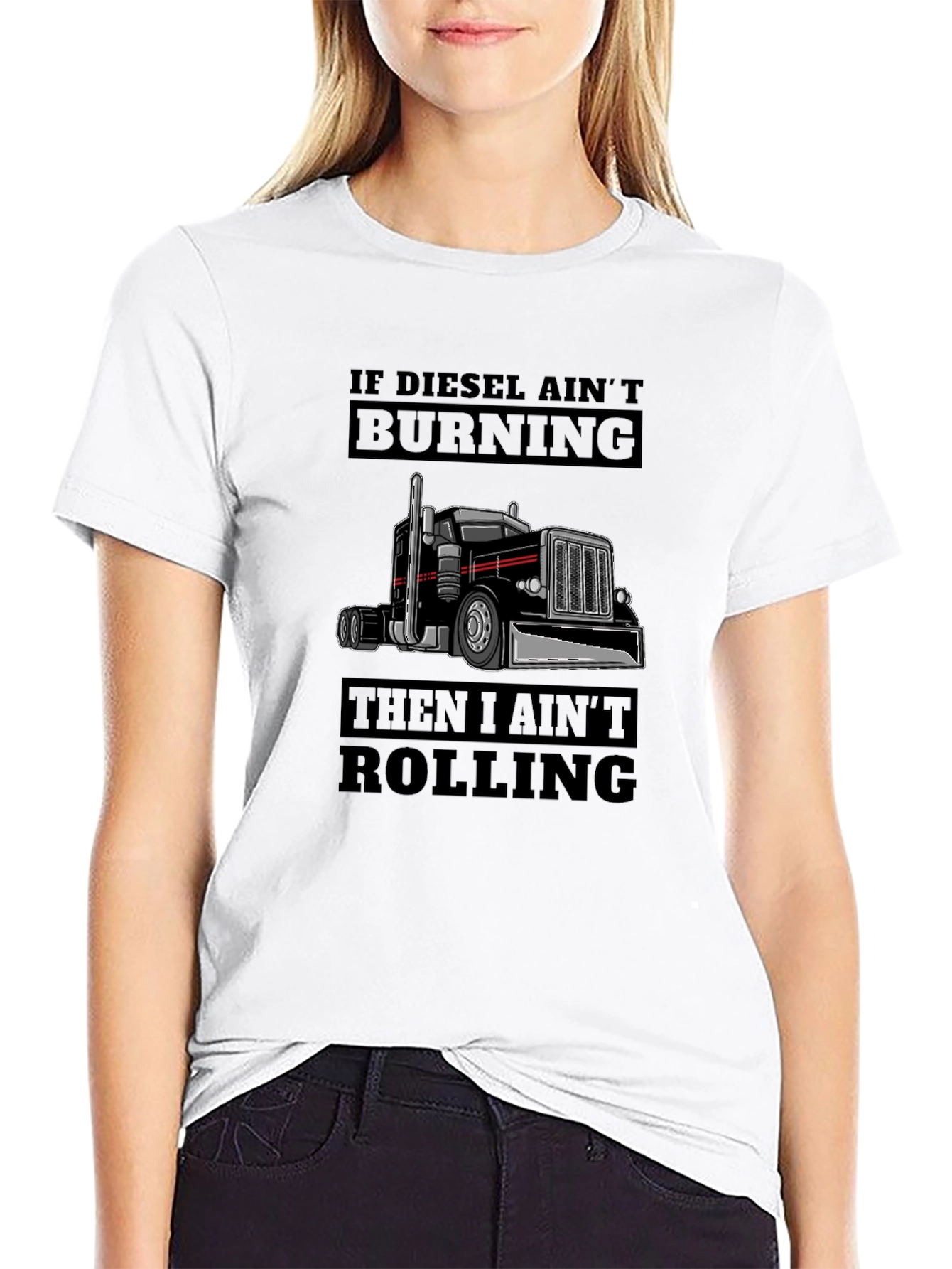 Diesel Aint Burning Trucker T-Shirt