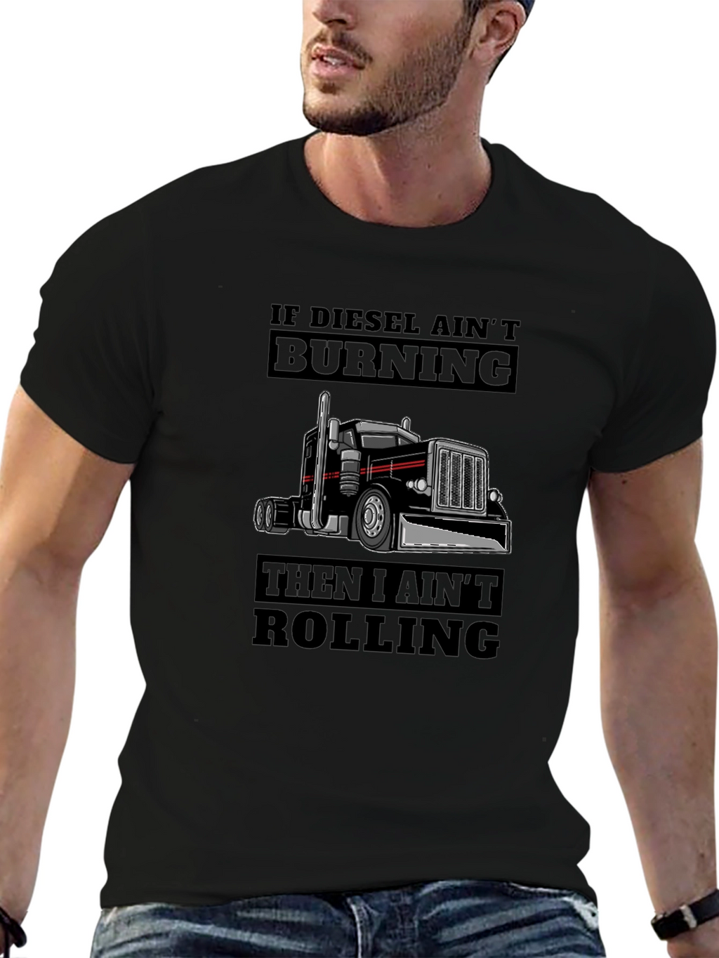 Diesel Aint Burning Trucker T-Shirt