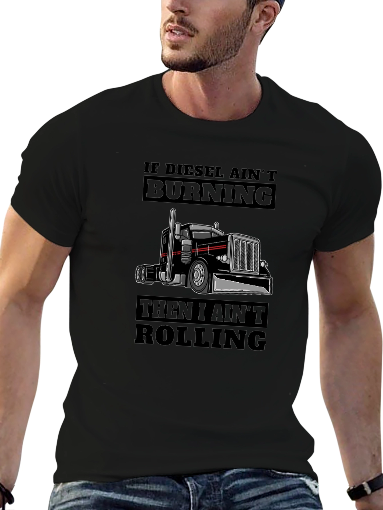 Diesel Aint Burning Trucker T-Shirt
