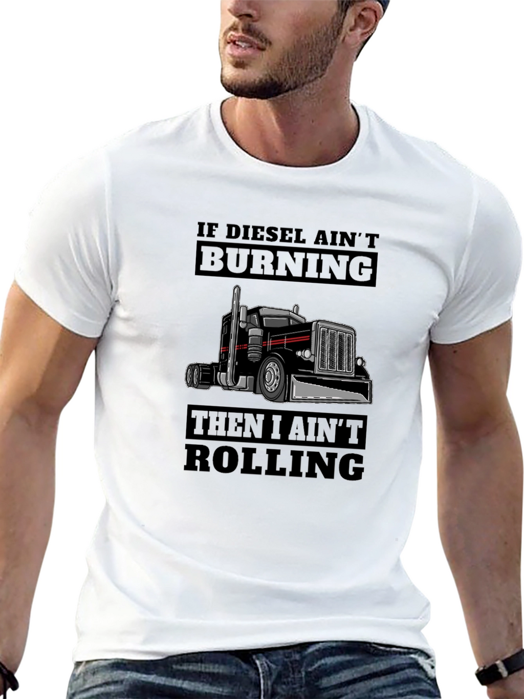 Diesel Aint Burning Trucker T-Shirt