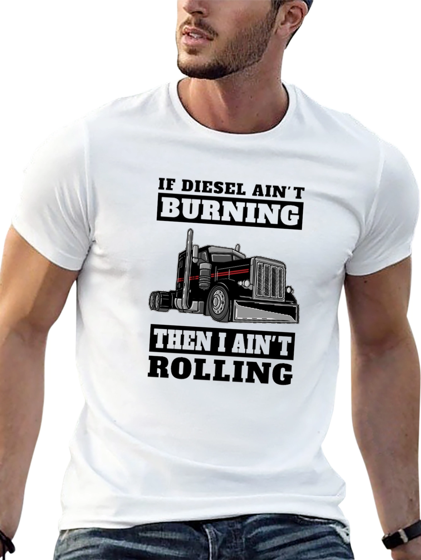 Diesel Aint Burning Trucker T-Shirt