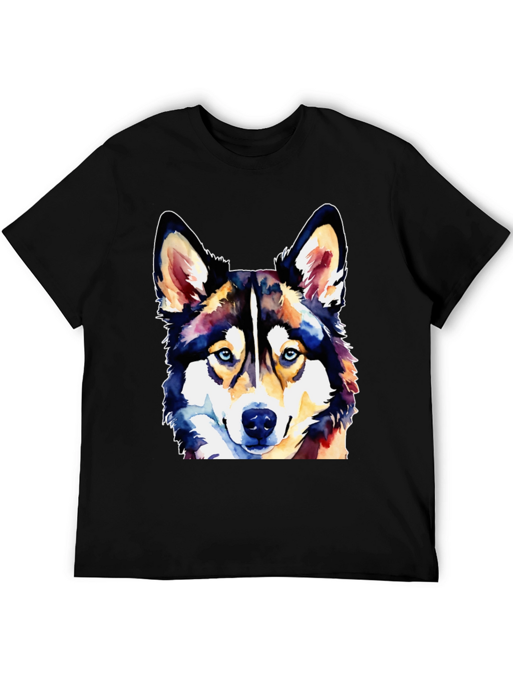Watercolor Husky Dog T-Shirt