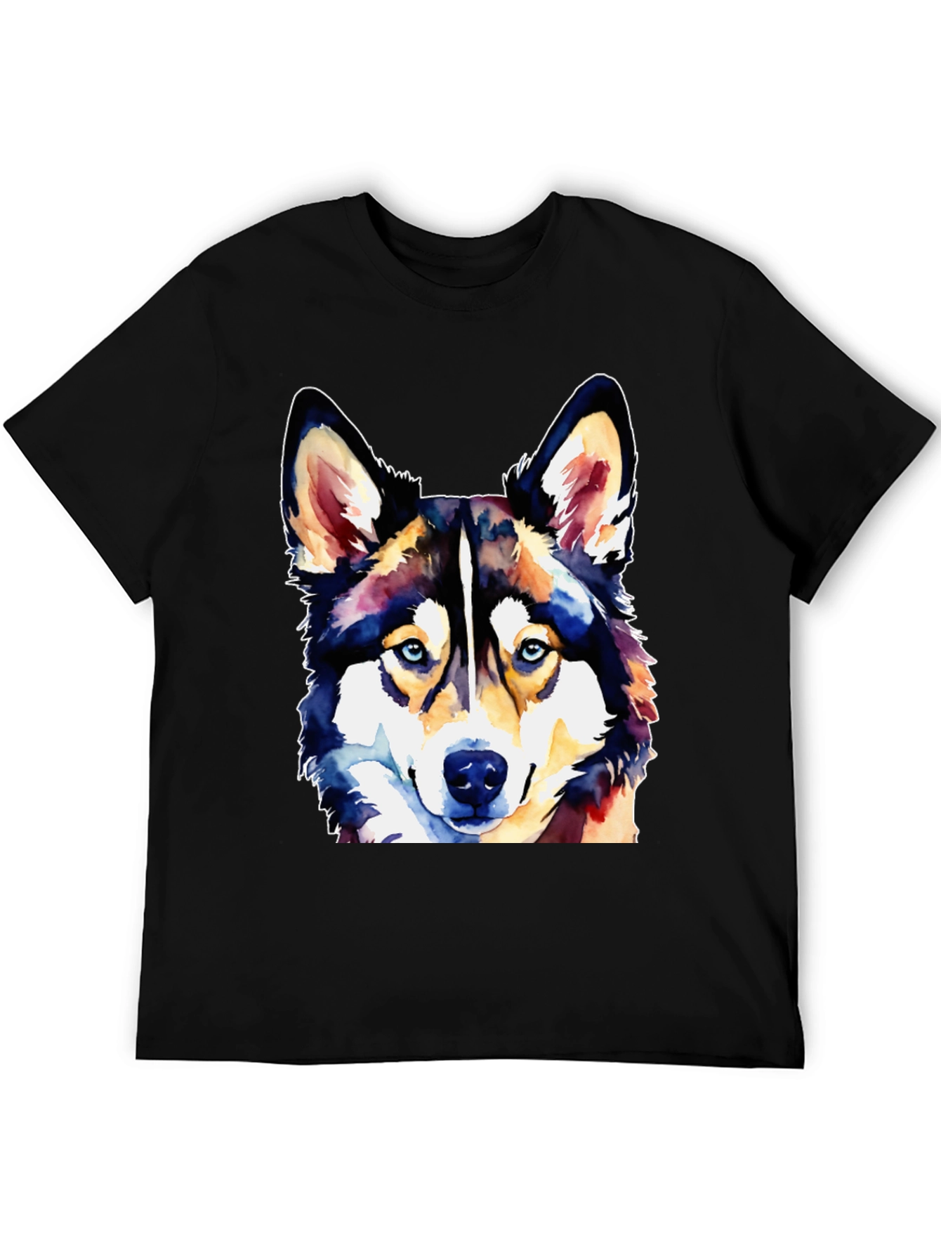 Watercolor Husky Dog T-Shirt