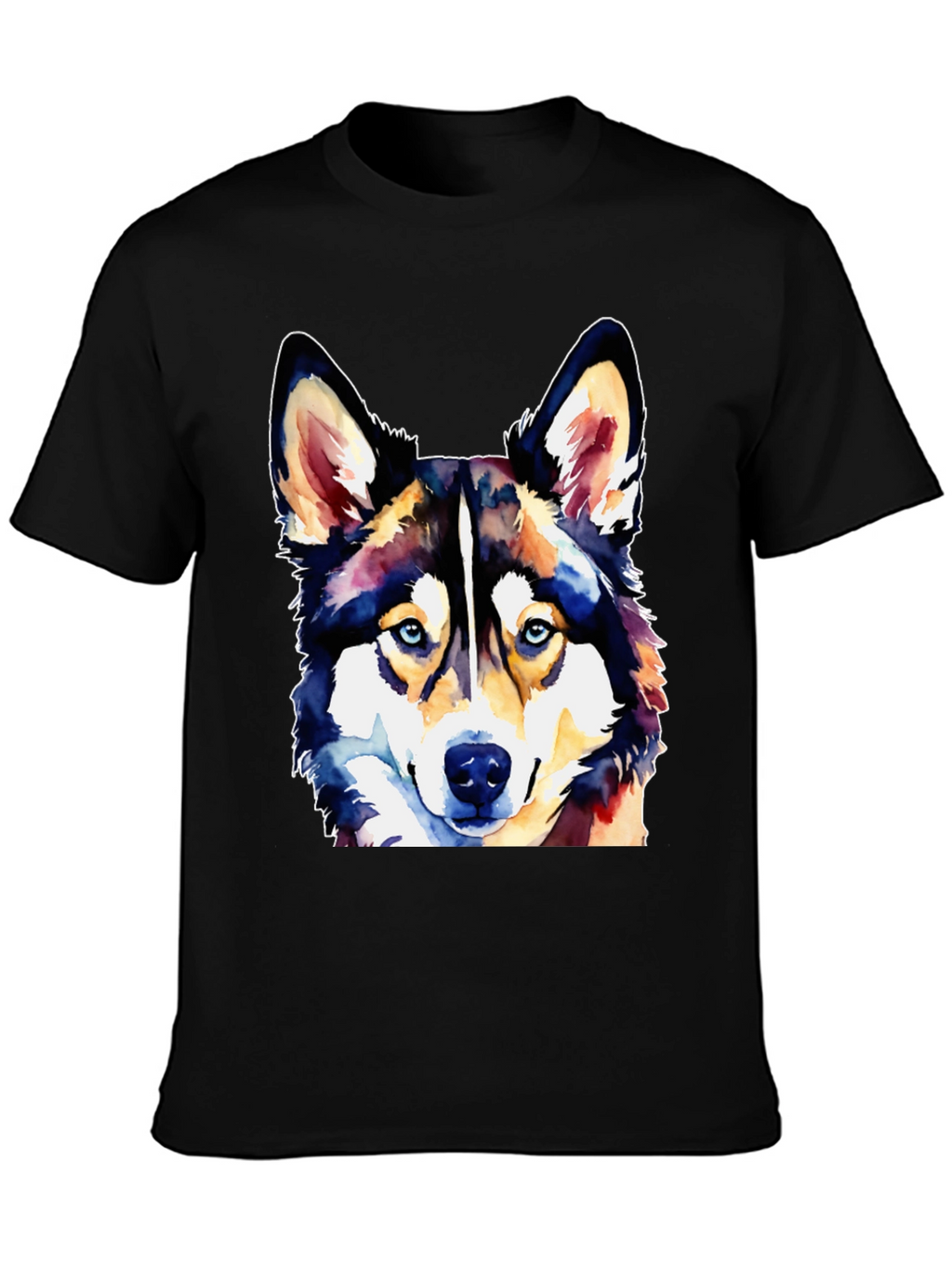 Watercolor Husky Dog T-Shirt