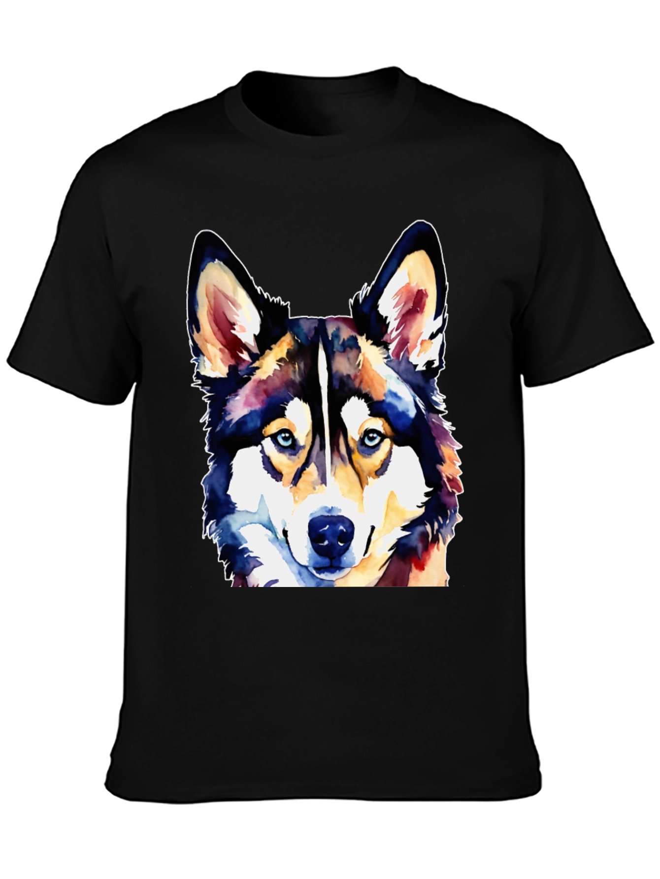 Watercolor Husky Dog T-Shirt