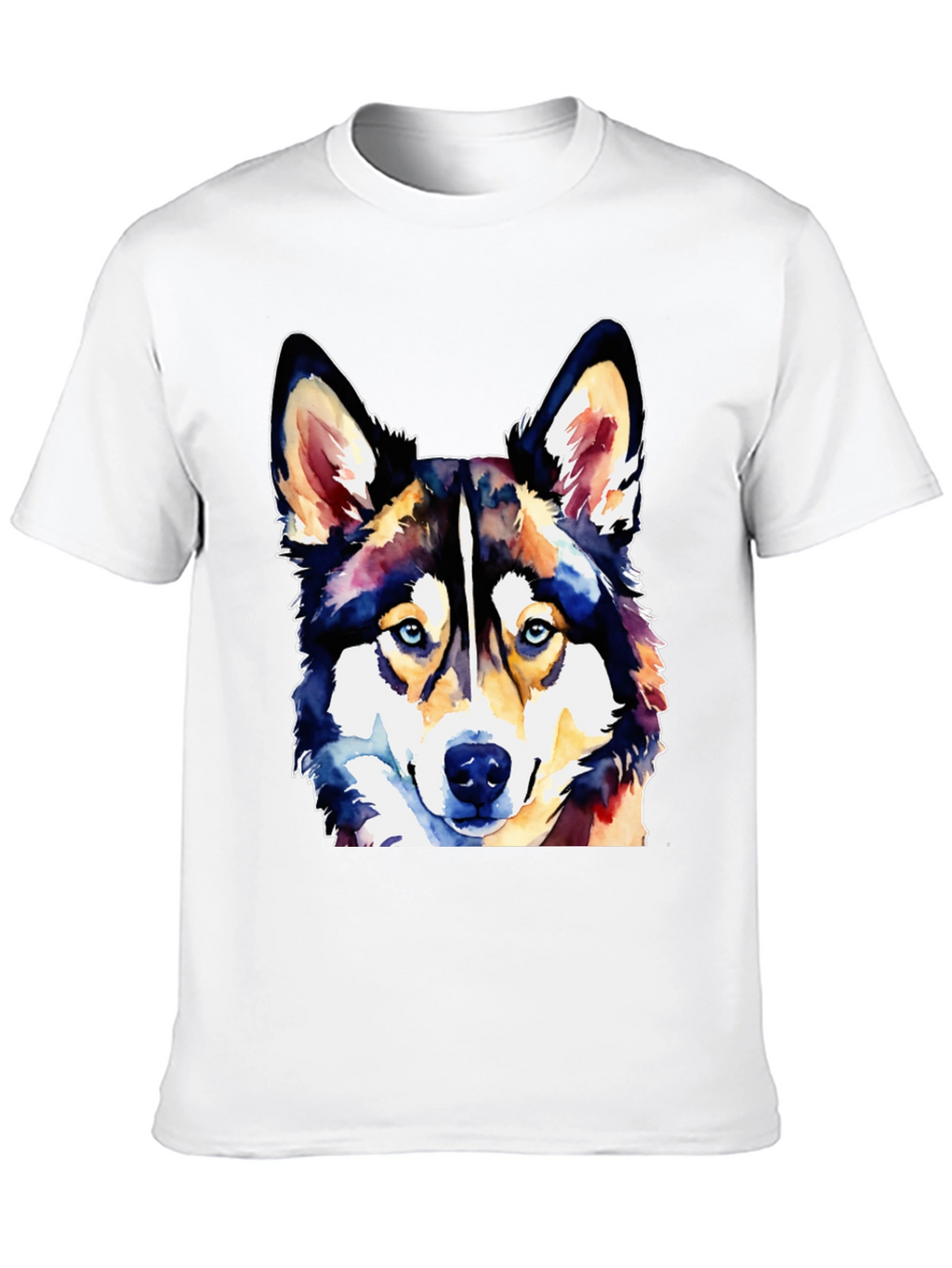Watercolor Husky Dog T-Shirt
