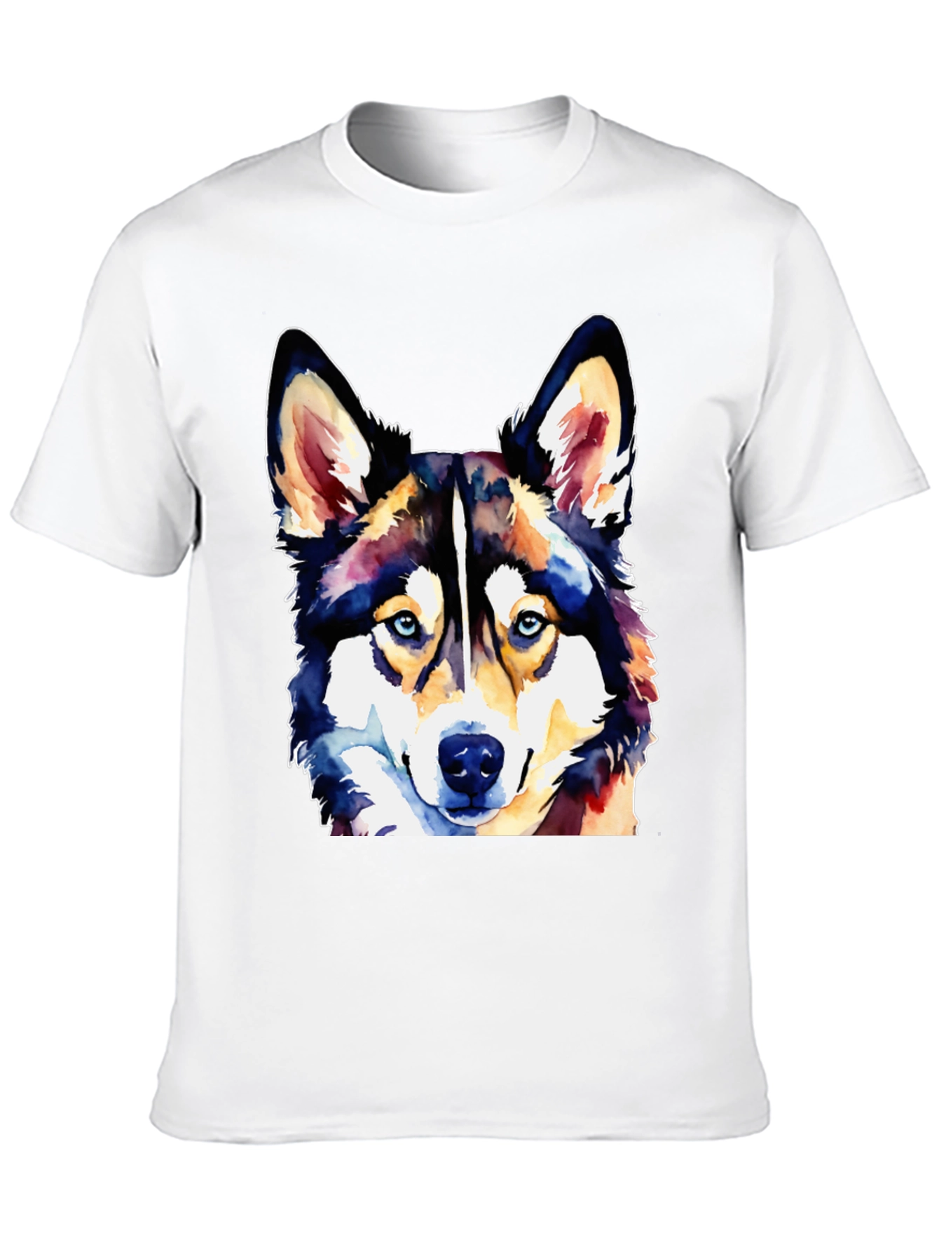 Watercolor Husky Dog T-Shirt