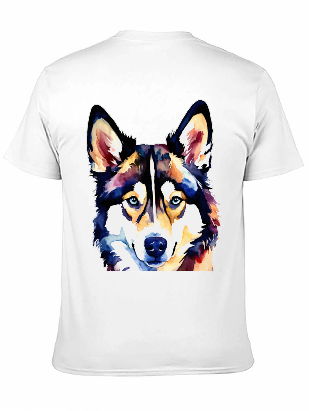 Watercolor Husky Dog T-Shirt