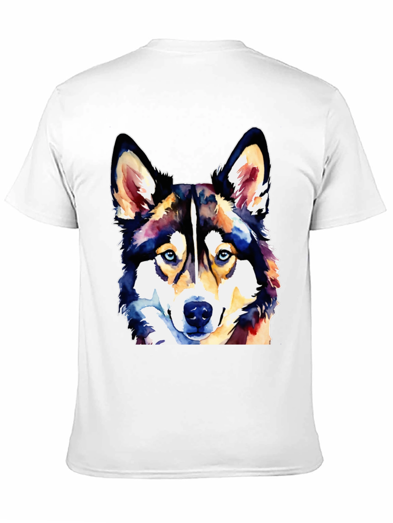 Watercolor Husky Dog T-Shirt
