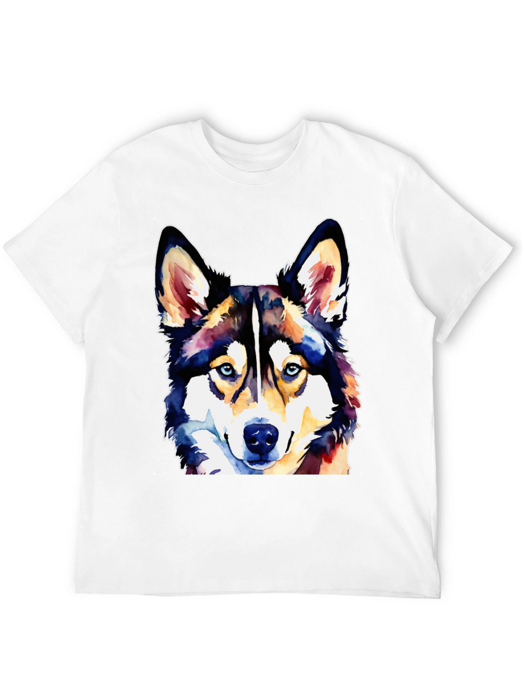 Watercolor Husky Dog T-Shirt
