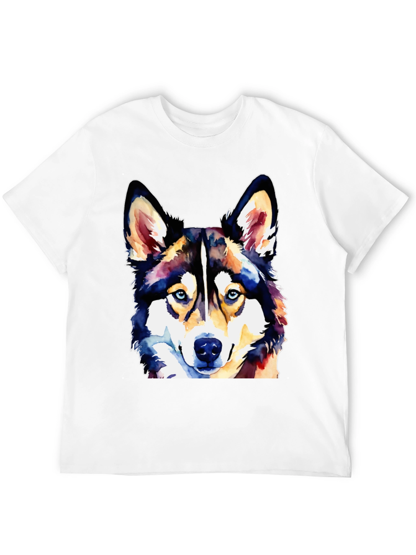 Watercolor Husky Dog T-Shirt