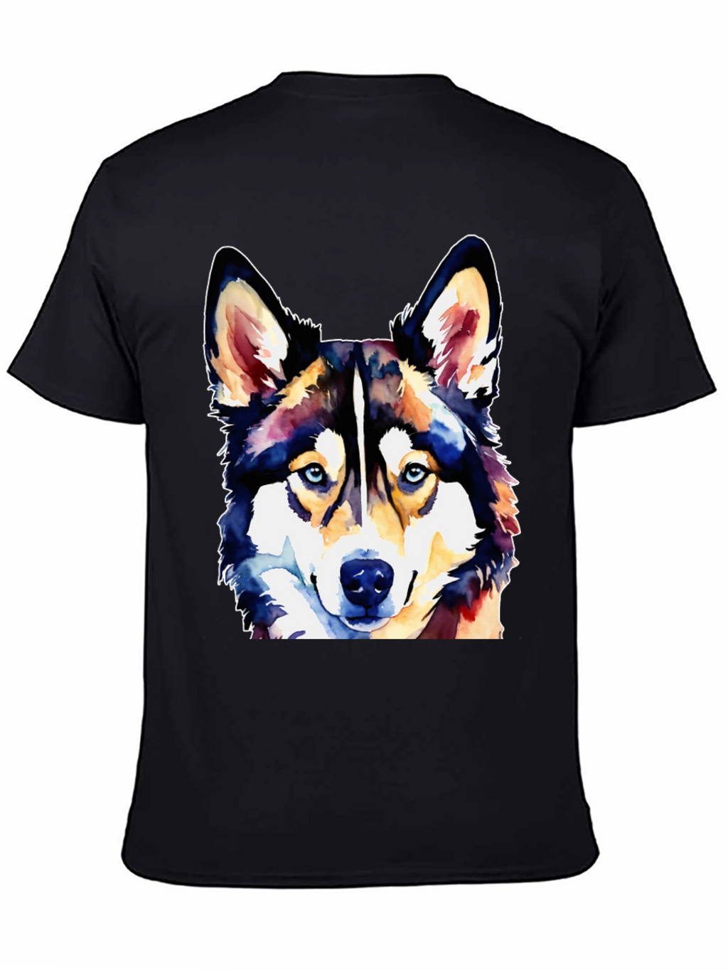 Watercolor Husky Dog T-Shirt