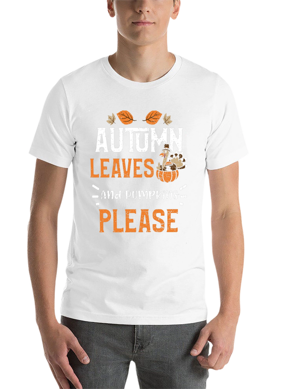 Autumn Leaves & Pumpkins Please Thanksgiving T-Shirt
