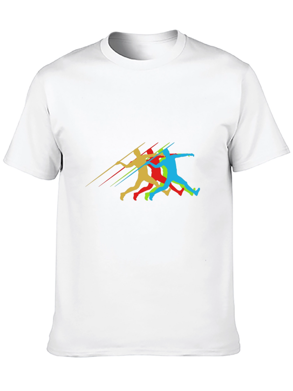 Javelin Thrower Graphic Black T-Shirt