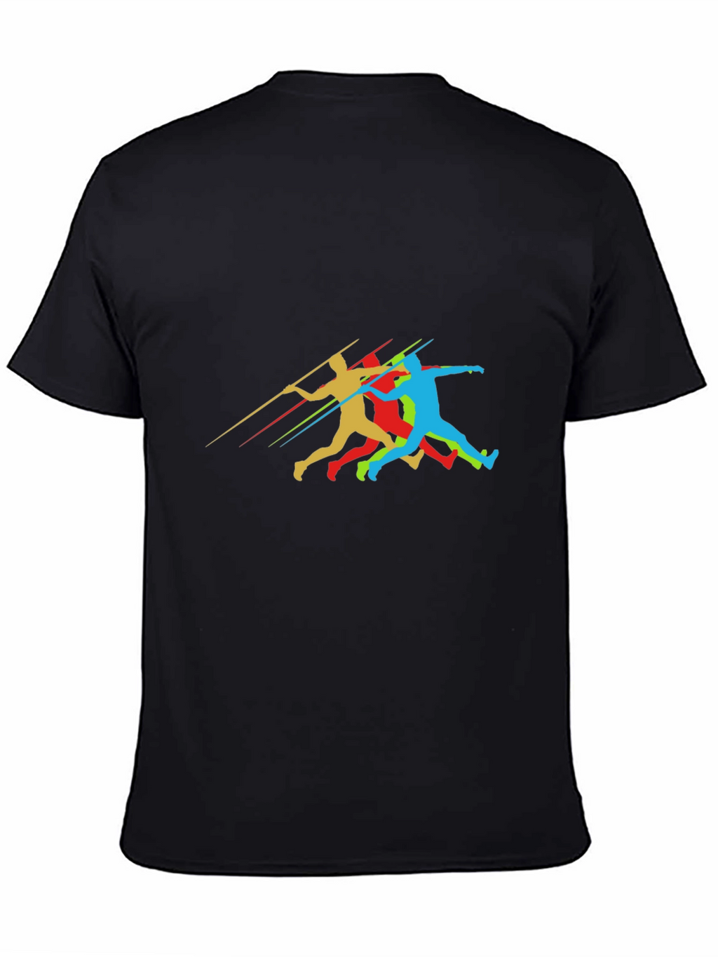 Javelin Thrower Graphic Black T-Shirt