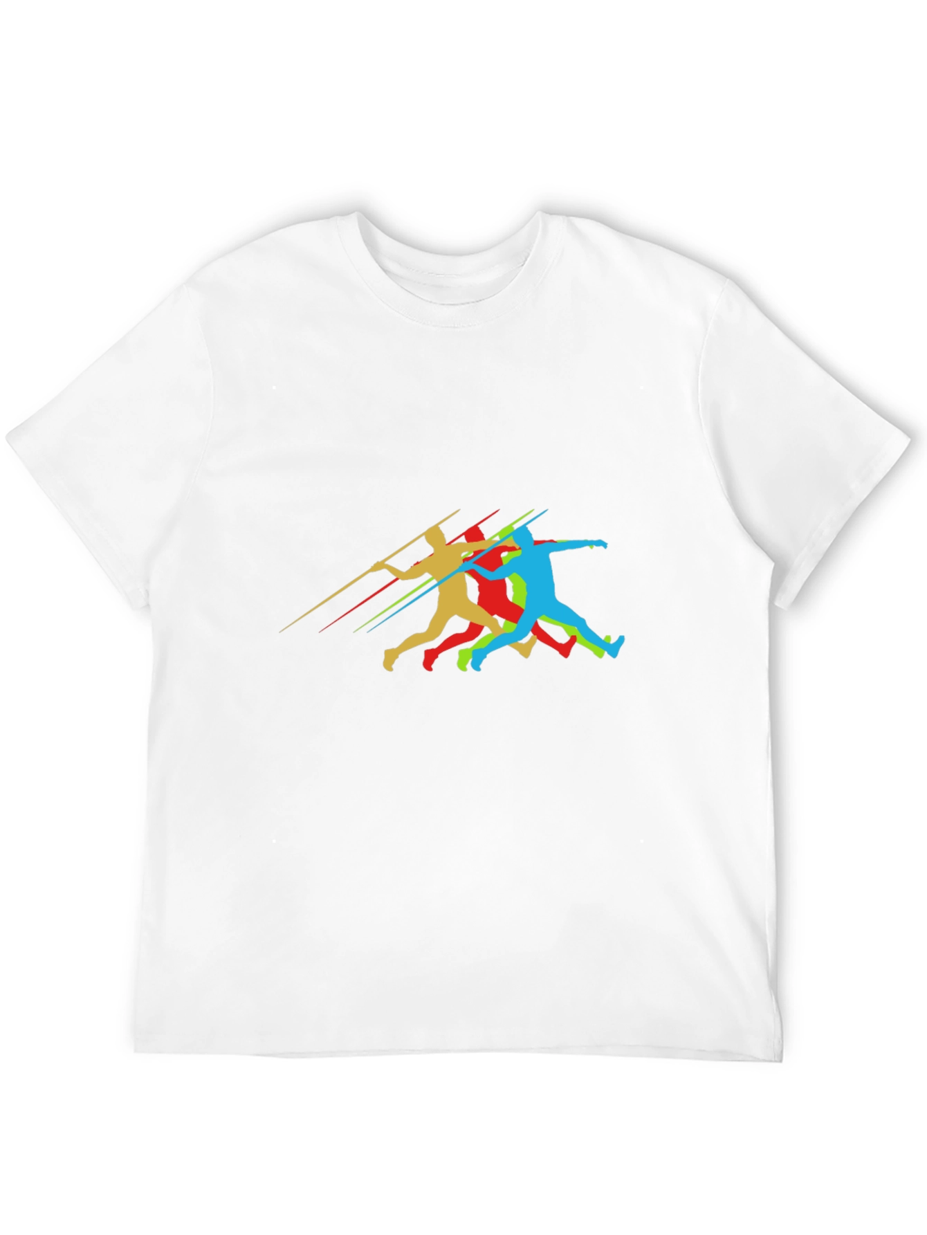 Javelin Thrower Graphic Black T-Shirt