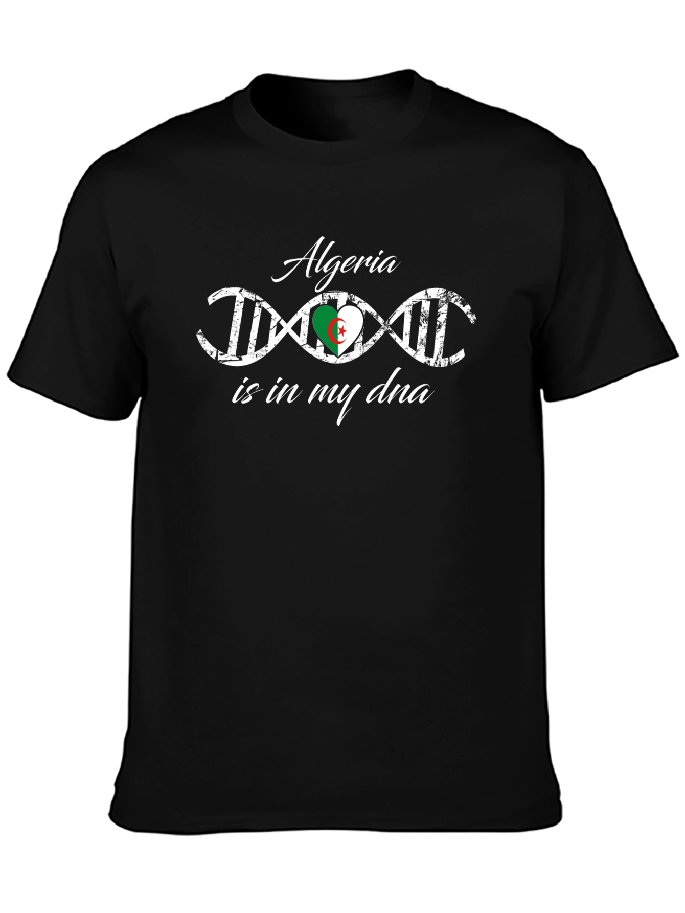 Algeria is in My DNA T-Shirt - Black Cotton Tee