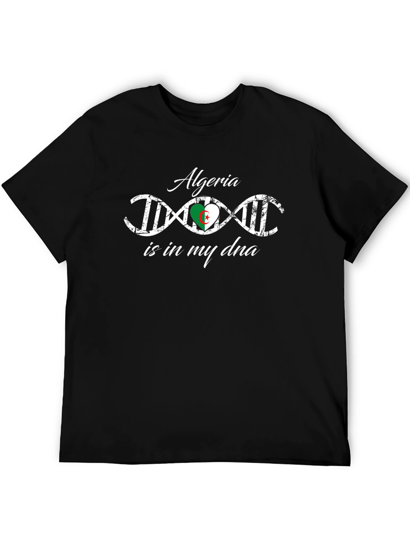 Algeria is in My DNA T-Shirt - Black Cotton Tee