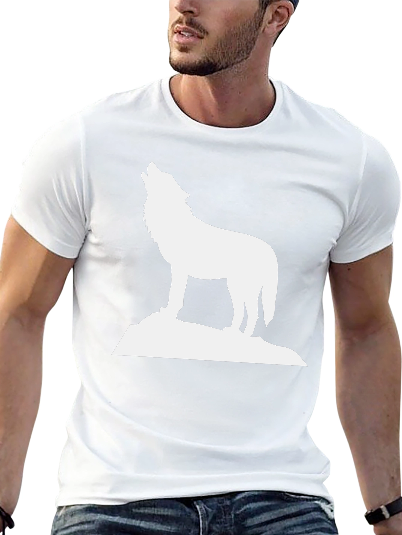 Wolf Howling T-Shirt - Black Graphic Tee