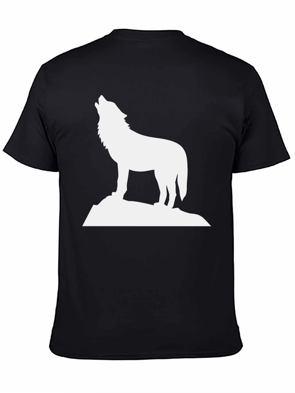 Wolf Howling T-Shirt - Black Graphic Tee