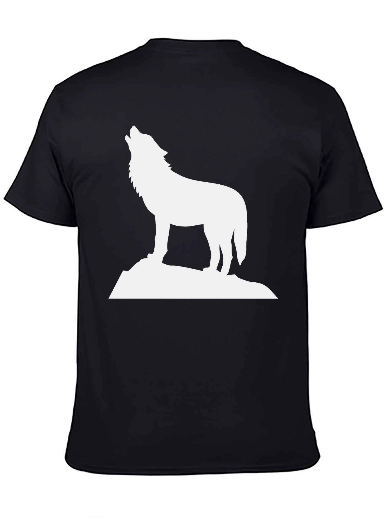 Wolf Howling T-Shirt - Black Graphic Tee